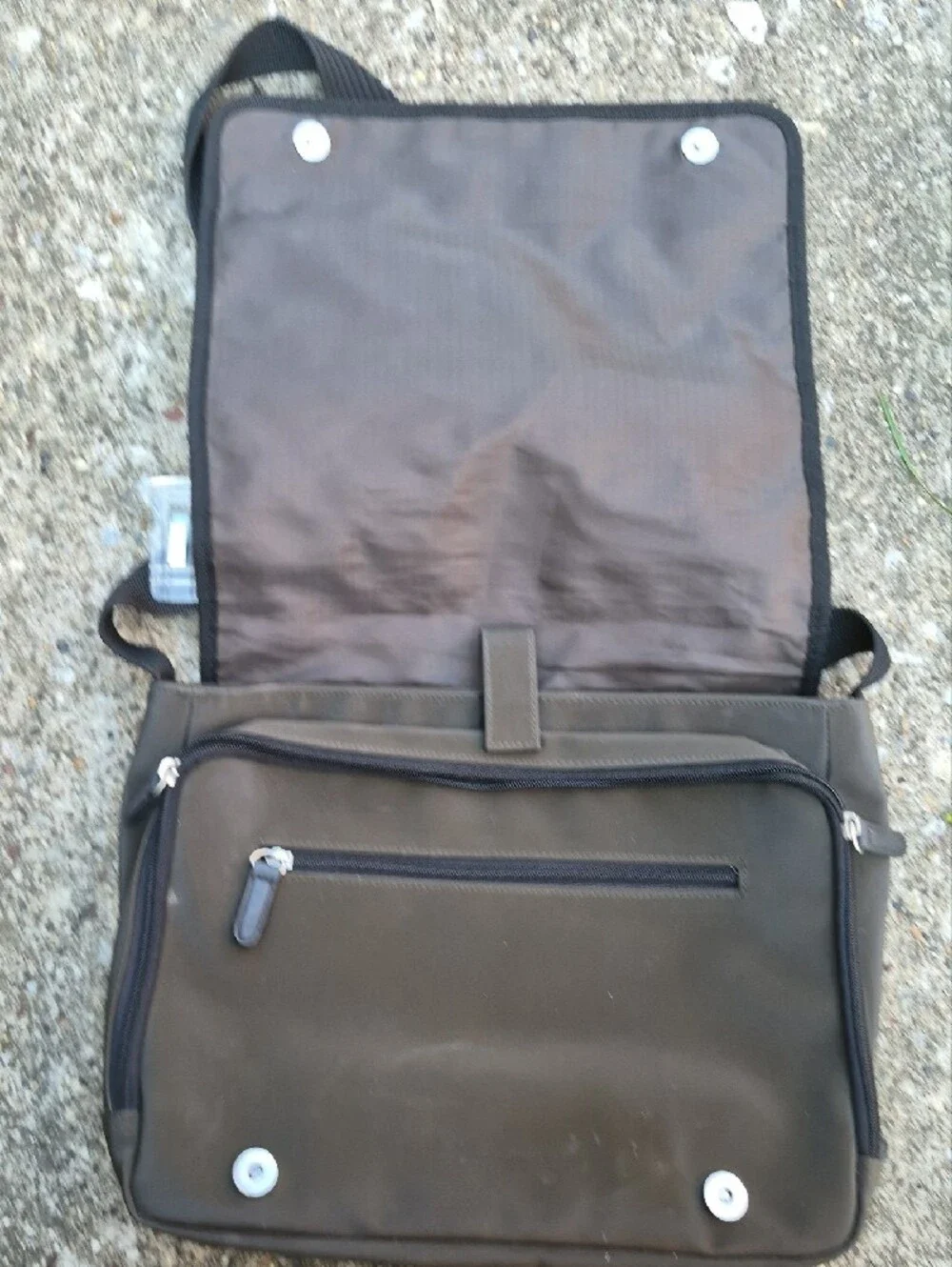 Brown Messenger Bag Nylon Shoulder Bag Reaction Kenneth Cole W Umbrella & Wallet